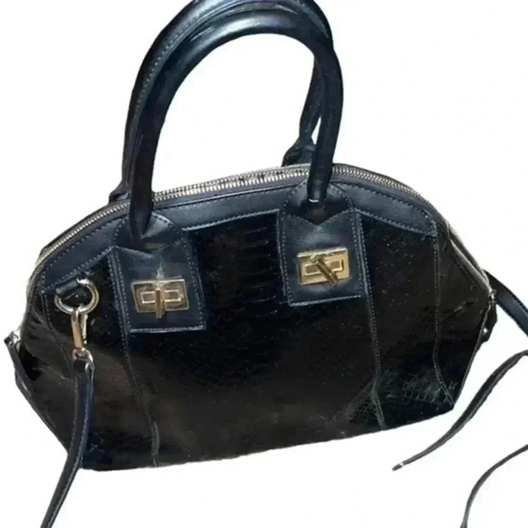 Leather Satchel , Gold Hardware - Picture 5 of 5